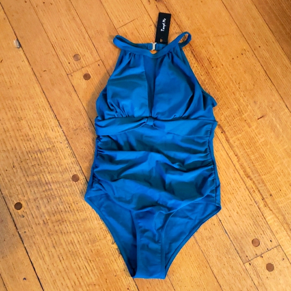 Emerald green one piece swimsuit